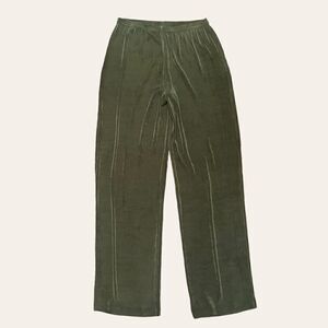 Vintage Forest Green High Rise Acetate Stretchy Pants